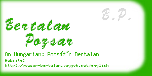 bertalan pozsar business card